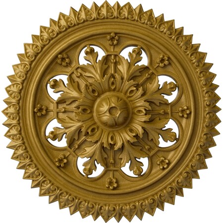 York Ceiling Medallion (Fits Canopies Up To 3 5/8), Hand-Painted Pharaohs Gold, 21 5/8OD X 2 1/2P